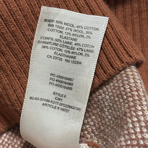 Aritzia Sunday Best size 3 70’s inspired retro brown geometric Patterned Sweater - Picture 7 of 10